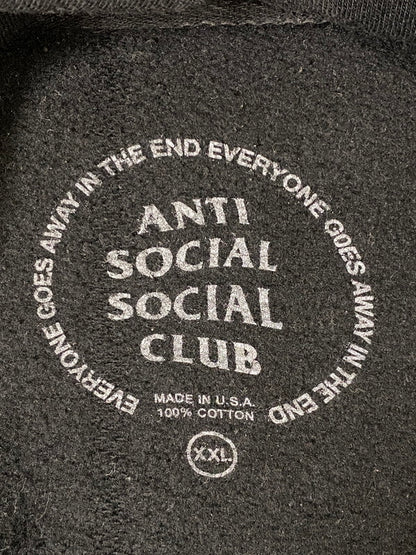 【現状渡し品】【メンズ】 ANTI SOCIAL SOCIAL CLUB アンチソーシャルソーシャルクラブ SS4500P USA製 LS LOGO HOODED ロゴ フーデッド 142-260721-zi-08-min サイズ：XXL カラー：ブラック 万代Net店