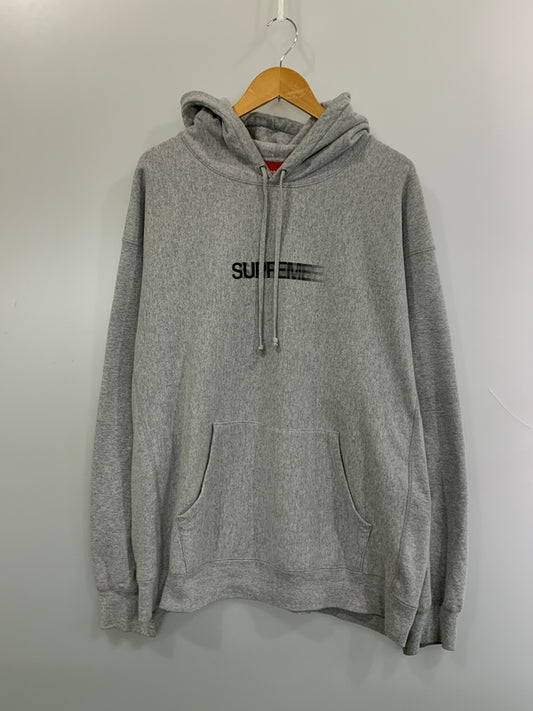 【中古品】【メンズ】 SUPREME シュプリーム 20SS MOTION LOGO HOODED SWEATSHIRT 2020年春夏 モーション ロゴ フーディ スウェット パーカー トップス 149-260723-jt-29-min サイズ：XXL カラー：グレー 万代Net店