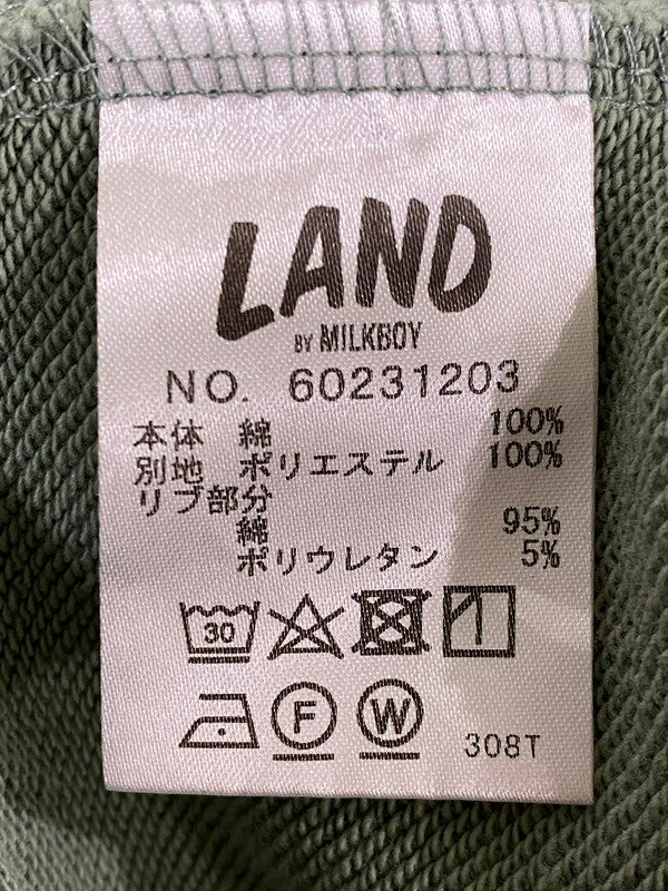 【中古品】【メンズ】 LAND BY MILKBOY ランドバイミルクボーイ 60231203 PULLOVER HOODIE プルオーバーフーディ 140-260721-zi-15-min サイズ：不明 カラー：グリーン 万代Net店