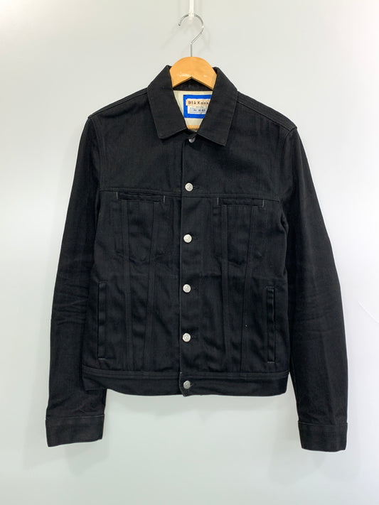 【中古品】【メンズ】 ACNE アクネ STUDIOS BLA KONST TRUCKER DENIM JACKET ストゥディオズ ブロ コンスト トラッカー デニム ジャケット メンズ アウター 141-260723-em-54-min サイズ：46 180-92A カラー：ブラック 万代Net店