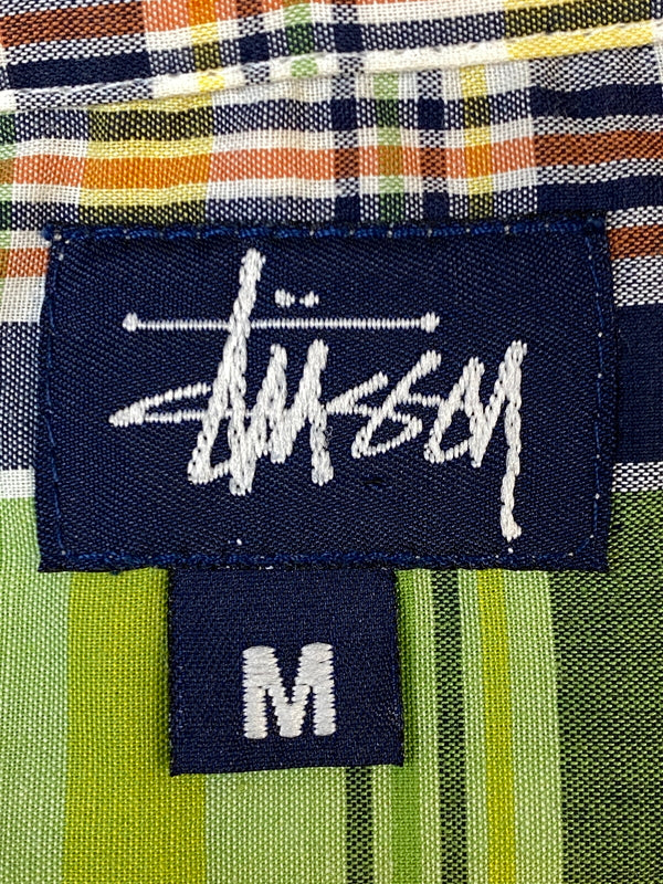 【現状渡し品】【メンズ】 STUSSY ステューシー CHECK SHIRT チェックシャツ トップス 142-260813-zi-41-min サイズ：M カラー：ライトグリーン 万代Net店