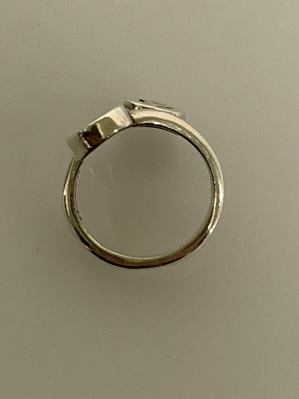 【中古品】【レディース】 BILL WALL LEATHER ビルウォールレザー DOUBLE HAPPY FACE TWISTY FREE RING ダブル ハッピー フェイス ツイスティ フリー リング 指輪 925 192-260723-em-24-min カラー：シルバー 万代Net店