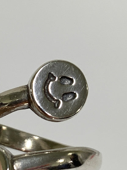 【中古品】【レディース】 BILL WALL LEATHER ビルウォールレザー DOUBLE HAPPY FACE TWISTY FREE RING ダブル ハッピー フェイス ツイスティ フリー リング 指輪 925 192-260723-em-24-min カラー：シルバー 万代Net店
