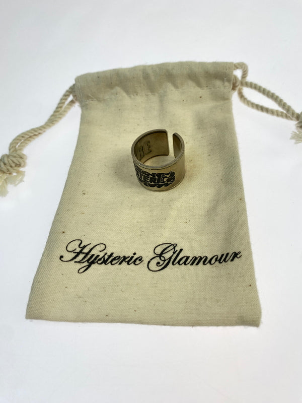 【中古品】【メンズ】 HYSTERIC GLAMOUR ヒステリックグラマー LOGO RING ロゴ リング 指輪 アクセサリー 193-260723-jt-08-min カラー：シルバー 17号 万代Net店