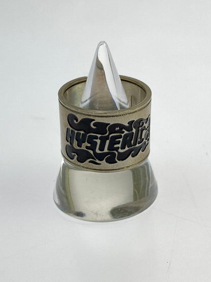【中古品】【メンズ】 HYSTERIC GLAMOUR ヒステリックグラマー LOGO RING ロゴ リング 指輪 アクセサリー 193-260723-jt-08-min カラー：シルバー 17号 万代Net店