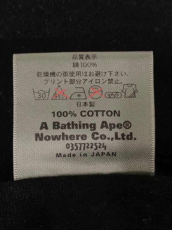 【中古品】【メンズ】 A BATHING APE アベイシングエイプ 90'S CAPTAIN LOGO TEE Tシャツ トップス 142-260721-zi-13-min サイズ：M カラー：ブラック 万代Net店