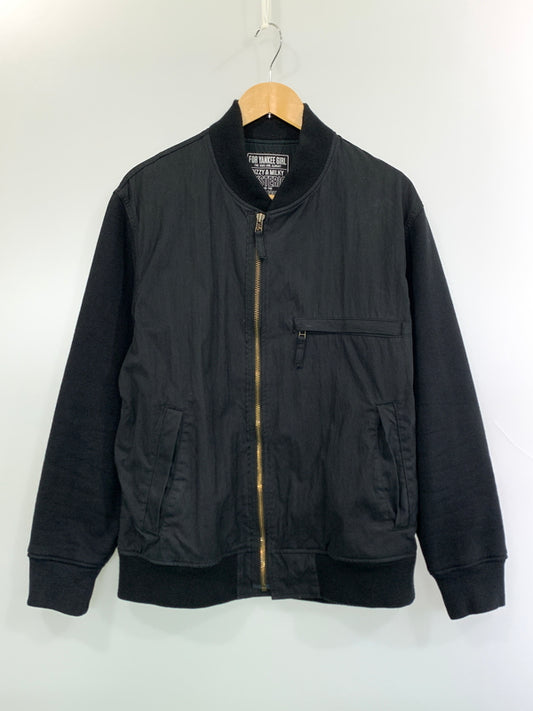 【中古品】【メンズ】 HYSTERIC GLAMOUR ヒステリックグラマー MIDDLE FINGER JACKET ミドル フィンガー ジャケット 02213AB08 アウター ブルゾン 140-260724-hu-01-min サイズ：L カラー：ブラック 万代Net店