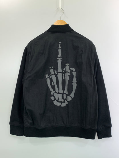 【中古品】【メンズ】 HYSTERIC GLAMOUR ヒステリックグラマー MIDDLE FINGER JACKET ミドル フィンガー ジャケット 02213AB08 アウター ブルゾン 140-260724-hu-01-min サイズ：L カラー：ブラック 万代Net店