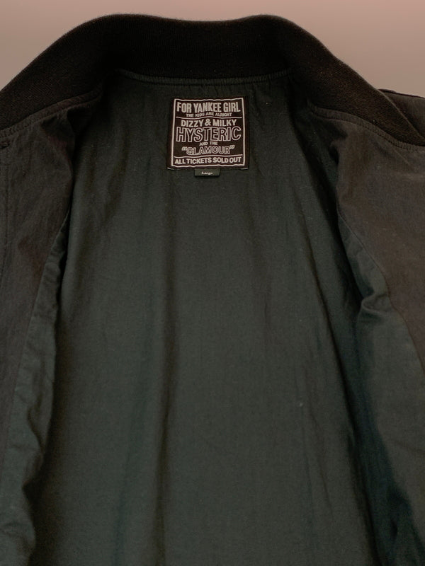 【中古品】【メンズ】 HYSTERIC GLAMOUR ヒステリックグラマー MIDDLE FINGER JACKET ミドル フィンガー ジャケット 02213AB08 アウター ブルゾン 140-260724-hu-01-min サイズ：L カラー：ブラック 万代Net店