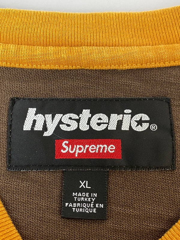 【中古品】【メンズ】 SUPREME シュプリーム × HYSTERIC GLAMOUR ヒステリックグラマー 69 FOOTBALL TOP フットボール トップ メンズ トップス 149-260720-em-89-min サイズ：XL カラー：ブラウン系 万代Net店