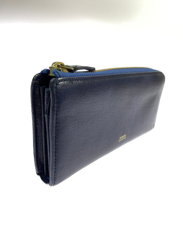 【中古品】【レディース】 PORTER GIRL GEM ポーター ガール ジェム LONG WALLET ロング ウォレット 長財布 財布 201-260723-jt-10-min カラー：ネイビー 万代Net店