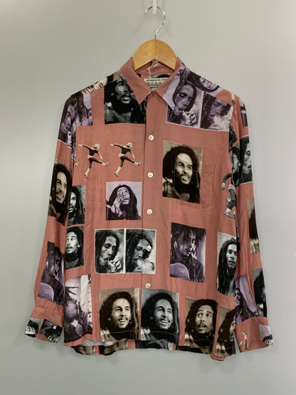 【中古品】【メンズ】 WACKO MARIA ワコマリア 19SS BOB MARLEY L S SHIRT 2019年春夏 ボブマーリー 半袖シャツ トップス 142-260723-jt-28-min サイズ：S カラー：ピンク 万代Net店