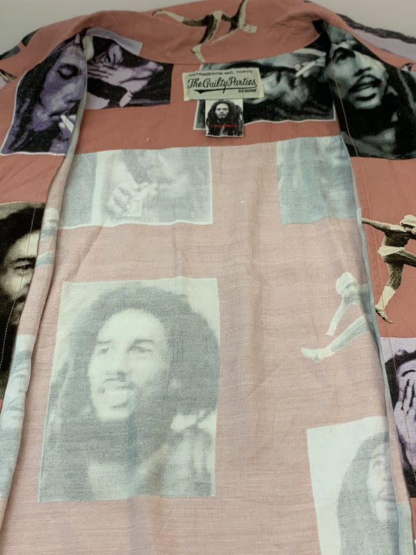 【中古品】【メンズ】 WACKO MARIA ワコマリア 19SS BOB MARLEY L S SHIRT 2019年春夏 ボブマーリー 半袖シャツ トップス 142-260723-jt-28-min サイズ：S カラー：ピンク 万代Net店