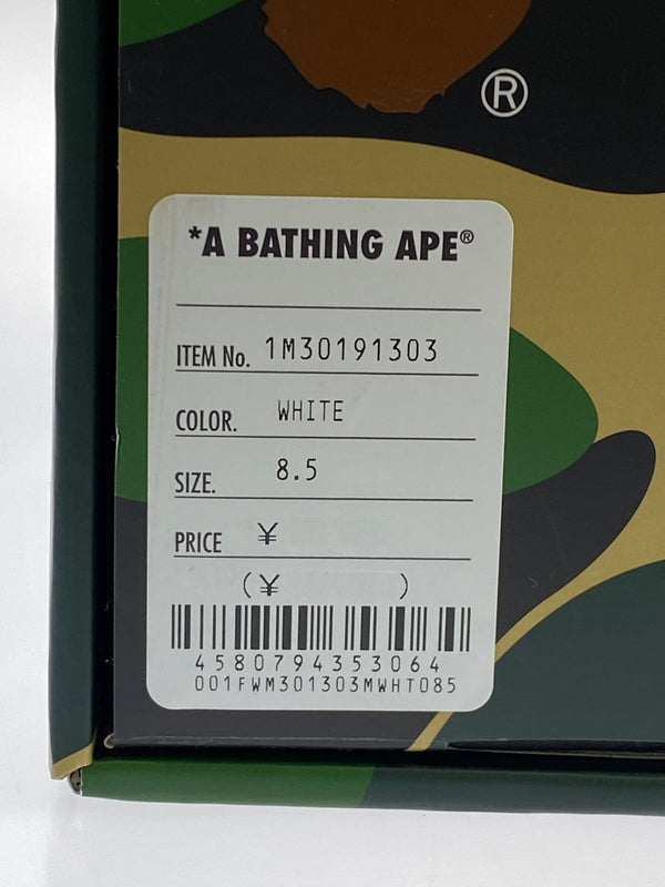 【中古美品】【メンズ】 A BATHING APE アベイシングエイプ BAPE STA SHARK 靴 スニーカー シューズ 162-260730-hu-07-min サイズ：26.5cm カラー：ホワイト 万代Net店