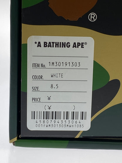 【中古美品】【メンズ】 A BATHING APE アベイシングエイプ BAPE STA SHARK 靴 スニーカー シューズ 162-260730-hu-07-min サイズ：26.5cm カラー：ホワイト 万代Net店