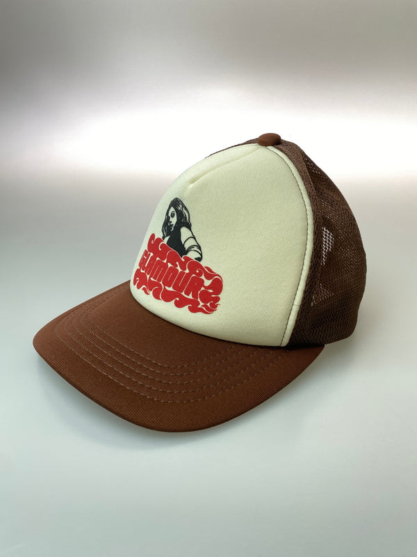【中古品】【メンズ】 HYSTERIC GLAMOUR ヒステリックグラマー 02223QH03 VIXEN GIRL MESH CAP メッシュキャップ 帽子 185-260729-AS-34-min カラー：ブラウン 万代Net店