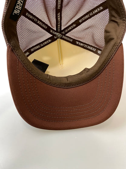 【中古品】【メンズ】 HYSTERIC GLAMOUR ヒステリックグラマー 02223QH03 VIXEN GIRL MESH CAP メッシュキャップ 帽子 185-260729-AS-34-min カラー：ブラウン 万代Net店