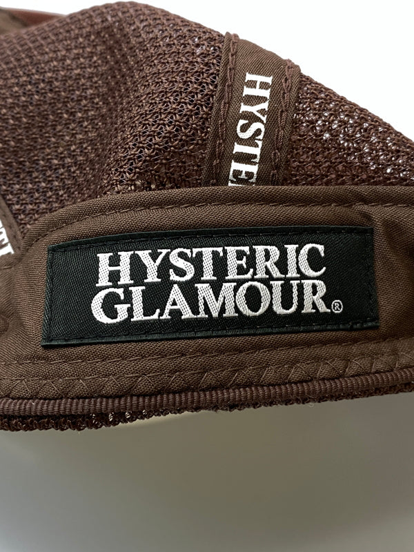【中古品】【メンズ】 HYSTERIC GLAMOUR ヒステリックグラマー 02223QH03 VIXEN GIRL MESH CAP メッシュキャップ 帽子 185-260729-AS-34-min カラー：ブラウン 万代Net店