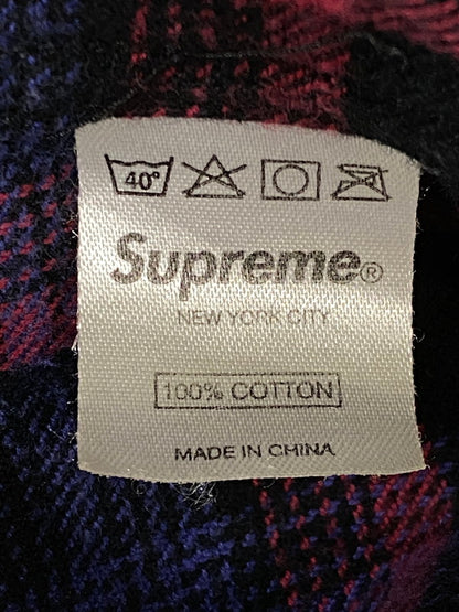 【中古品】【メンズ】 SUPREME シュプリーム CHECK L S SHIRT チェック 長袖 シャツ トップス 149-260721-zi-17-min サイズ：M カラー：レッド 万代Net店