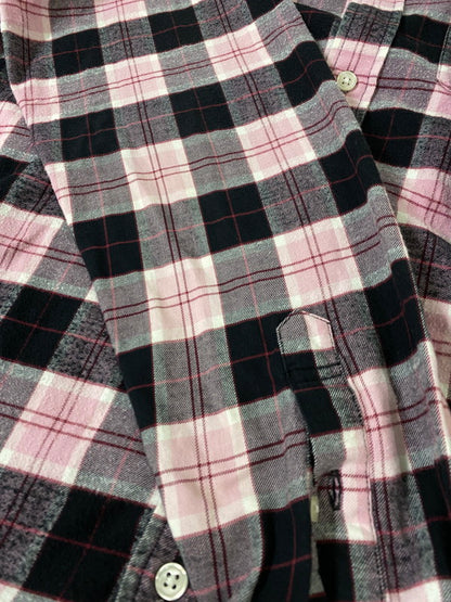 【中古品】【メンズ】 SUPREME シュプリーム CHECK L S SHIRT チェック シャツ トップス 149-260721-zi-18-min サイズ：M カラー：ピンク/ブラック 万代Net店