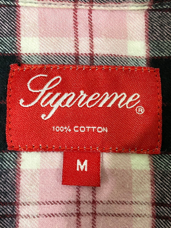 【中古品】【メンズ】 SUPREME シュプリーム CHECK L S SHIRT チェック シャツ トップス 149-260721-zi-18-min サイズ：M カラー：ピンク/ブラック 万代Net店