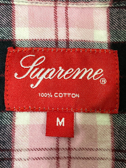 【中古品】【メンズ】 SUPREME シュプリーム CHECK L S SHIRT チェック シャツ トップス 149-260721-zi-18-min サイズ：M カラー：ピンク/ブラック 万代Net店