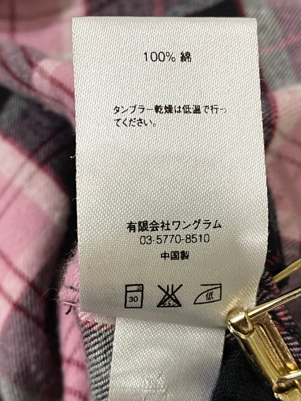 【中古品】【メンズ】 SUPREME シュプリーム CHECK L S SHIRT チェック シャツ トップス 149-260721-zi-18-min サイズ：M カラー：ピンク/ブラック 万代Net店