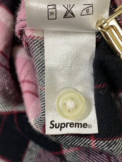 【中古品】【メンズ】 SUPREME シュプリーム CHECK L S SHIRT チェック シャツ トップス 149-260721-zi-18-min サイズ：M カラー：ピンク/ブラック 万代Net店