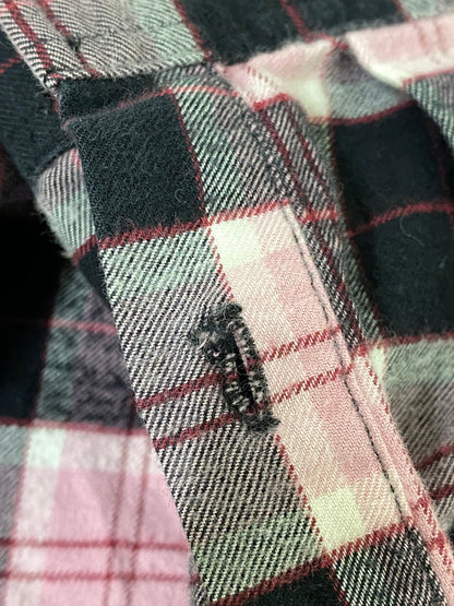 【中古品】【メンズ】 SUPREME シュプリーム CHECK L S SHIRT チェック シャツ トップス 149-260721-zi-18-min サイズ：M カラー：ピンク/ブラック 万代Net店
