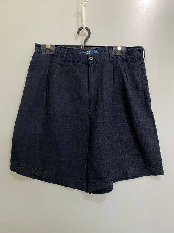 【中古品】【メンズ】 POLO RALPH LAUREN ポロ ラルフローレン 90S TYLER SHORTS タイラー ショーツ パンツ ボトムス 157-260721-zi-30-min サイズ：35 カラー：ネイビー 万代Net店