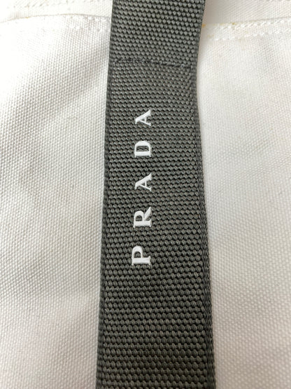 【現状渡し品】 PRADA SPORT プラダ スポーツ CANVAS TOTE BAG キャンバス トートバッグ ART.4VA367 カバン バッグ 180-260728-hu-37-min カラー：ホワイト/グレー 万代Net店