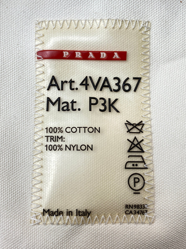 【現状渡し品】 PRADA SPORT プラダ スポーツ CANVAS TOTE BAG キャンバス トートバッグ ART.4VA367 カバン バッグ 180-260728-hu-37-min カラー：ホワイト/グレー 万代Net店