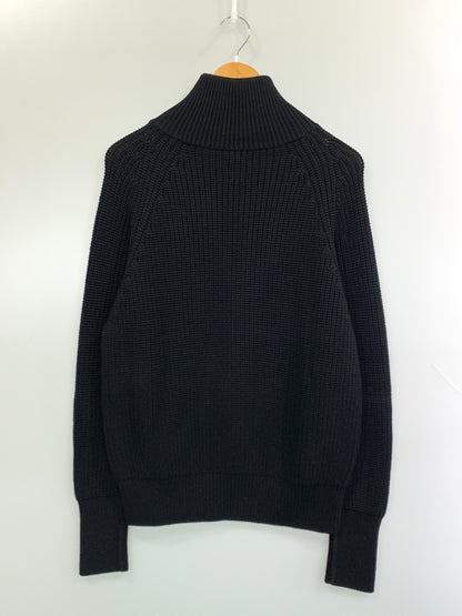 【中古品】【メンズ】 BATONER バトナー × L'ECHOPPE レショップ 23AW HALF ZIP FICSHERMAN KNIT BN-23FM-082 23年秋冬 ハーフジップ フィッシャーマン ニット トップス 140-260723-jt-27-min サイズ：M カラー：ブラック 万代Net店