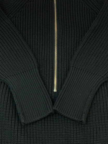 【中古品】【メンズ】 BATONER バトナー × L'ECHOPPE レショップ 23AW HALF ZIP FICSHERMAN KNIT BN-23FM-082 23年秋冬 ハーフジップ フィッシャーマン ニット トップス 140-260723-jt-27-min サイズ：M カラー：ブラック 万代Net店