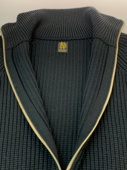 【中古品】【メンズ】 BATONER バトナー × L'ECHOPPE レショップ 23AW HALF ZIP FICSHERMAN KNIT BN-23FM-082 23年秋冬 ハーフジップ フィッシャーマン ニット トップス 140-260723-jt-27-min サイズ：M カラー：ブラック 万代Net店