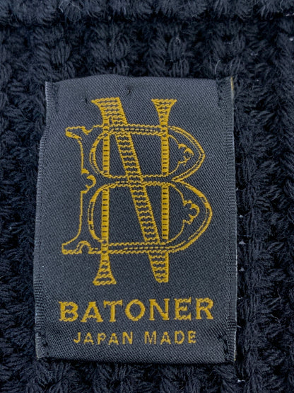 【中古品】【メンズ】 BATONER バトナー × L'ECHOPPE レショップ 23AW HALF ZIP FICSHERMAN KNIT BN-23FM-082 23年秋冬 ハーフジップ フィッシャーマン ニット トップス 140-260723-jt-27-min サイズ：M カラー：ブラック 万代Net店