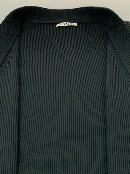 【中古品】【メンズ】 AURALEE オーラリー SUPER HARD TWIST RIB KNIT CARDIGAN A23SC01TR スーパーハード ツイスト リブ ニット カーディガン トップス 140-260723-jt-26-min サイズ：３ カラー：ブラック 万代Net店