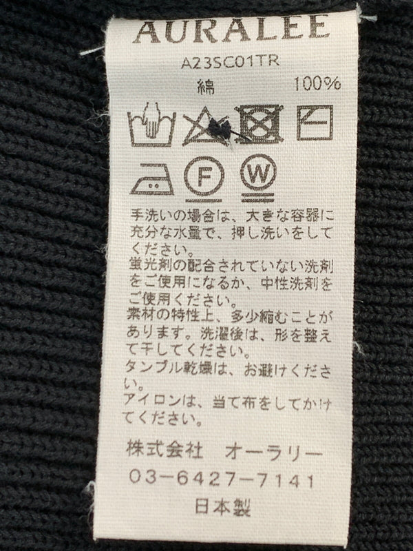 【中古品】【メンズ】 AURALEE オーラリー SUPER HARD TWIST RIB KNIT CARDIGAN A23SC01TR スーパーハード ツイスト リブ ニット カーディガン トップス 140-260723-jt-26-min サイズ：３ カラー：ブラック 万代Net店