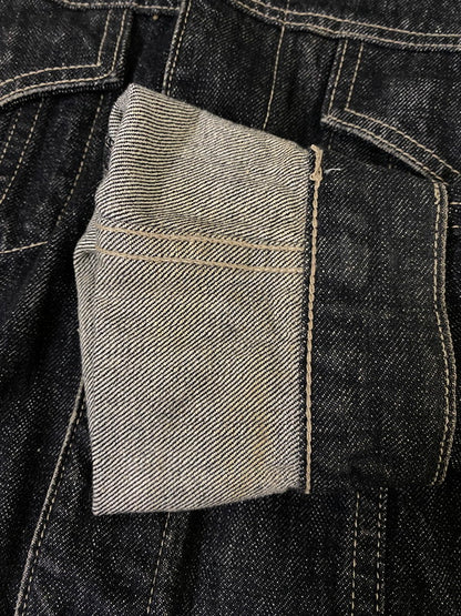 【中古品】【メンズ】 DKNY NEW YORK ダナキャランニューヨーク マカオ製 DENIM JACKET デニム ジャケット 146-260721-zi-19-min サイズ：M カラー：ブラック 万代Net店