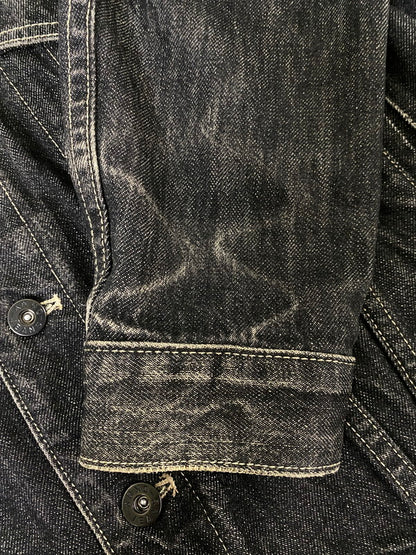 【中古品】【メンズ】 DKNY NEW YORK ダナキャランニューヨーク マカオ製 DENIM JACKET デニム ジャケット 146-260721-zi-19-min サイズ：M カラー：ブラック 万代Net店