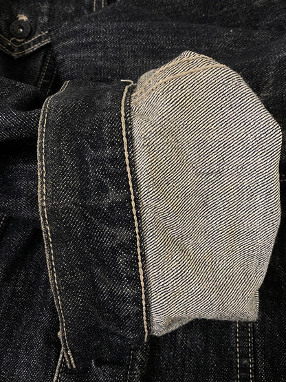 【中古品】【メンズ】 DKNY NEW YORK ダナキャランニューヨーク マカオ製 DENIM JACKET デニム ジャケット 146-260721-zi-19-min サイズ：M カラー：ブラック 万代Net店