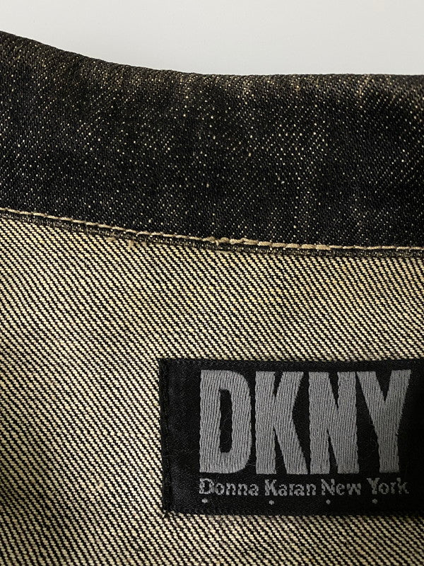 【中古品】【メンズ】 DKNY NEW YORK ダナキャランニューヨーク マカオ製 DENIM JACKET デニム ジャケット 146-260721-zi-19-min サイズ：M カラー：ブラック 万代Net店