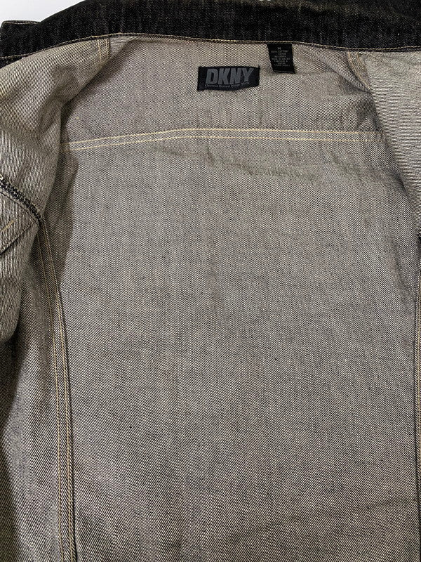 【中古品】【メンズ】 DKNY NEW YORK ダナキャランニューヨーク マカオ製 DENIM JACKET デニム ジャケット 146-260721-zi-19-min サイズ：M カラー：ブラック 万代Net店