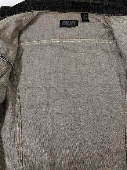 【中古品】【メンズ】 DKNY NEW YORK ダナキャランニューヨーク マカオ製 DENIM JACKET デニム ジャケット 146-260721-zi-19-min サイズ：M カラー：ブラック 万代Net店