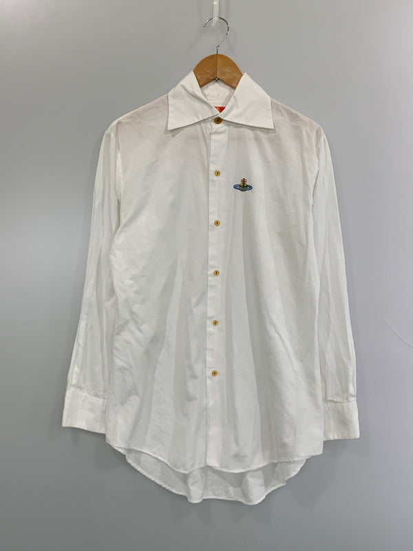 【中古品】【メンズ】 VIVIENNE WESTWOOD ヴィヴィアンウエストウッド 90'S ORB LOGO SHIRT 90年代 オーブ ロゴ シャツ トップス 141-260723-jt-25-min サイズ：サイズ不明 下記参照 カラー：ホワイト 万代Net店