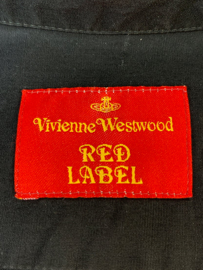 【中古品】【メンズ】 VIVIENNE WESTWOOD RED LABEL ヴィヴィアンウエストウッド レッドレーベル オリゾンティ期 ORB LOGO SHIRT オーブ ロゴ シャツ トップス 141-260723-jt-24-min サイズ：3 カラー：ブラック 万代Net店