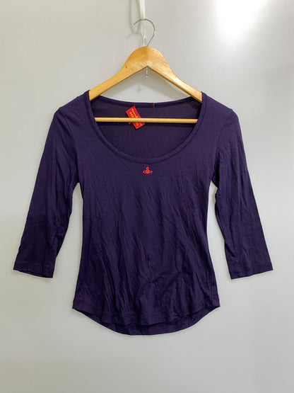 【中古品】【メンズ】 VIVIENNE WESTWOOD RED LABEL ヴィヴィアンウエストウッド レッドレーベル ORB LOGO TEE Tシャツ 141-260721-zi-24-min サイズ：2 カラー：パープル 万代Net店