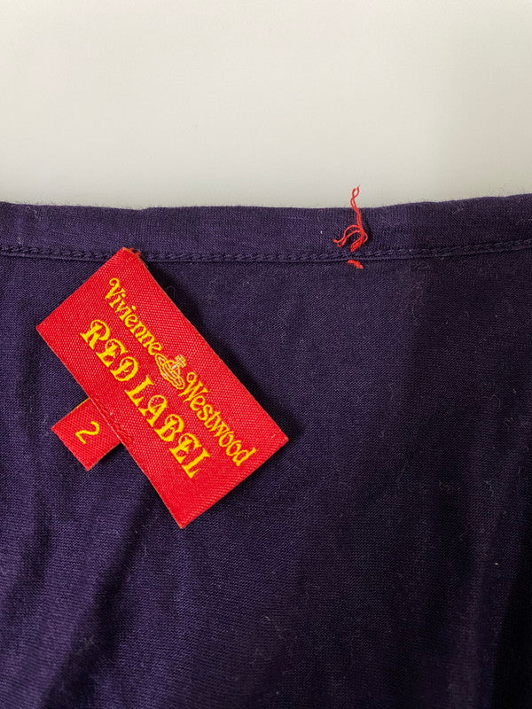 【中古品】【メンズ】 VIVIENNE WESTWOOD RED LABEL ヴィヴィアンウエストウッド レッドレーベル ORB LOGO TEE Tシャツ 141-260721-zi-24-min サイズ：2 カラー：パープル 万代Net店