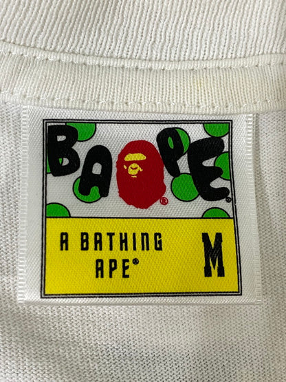 【現状渡し品】【メンズ】 A BATHING APE アベイシングエイプ MILO PRINT TEE マイロ プリント Tシャツ 142-260721-zi-25-min サイズ：M カラー：ホワイト 万代Net店
