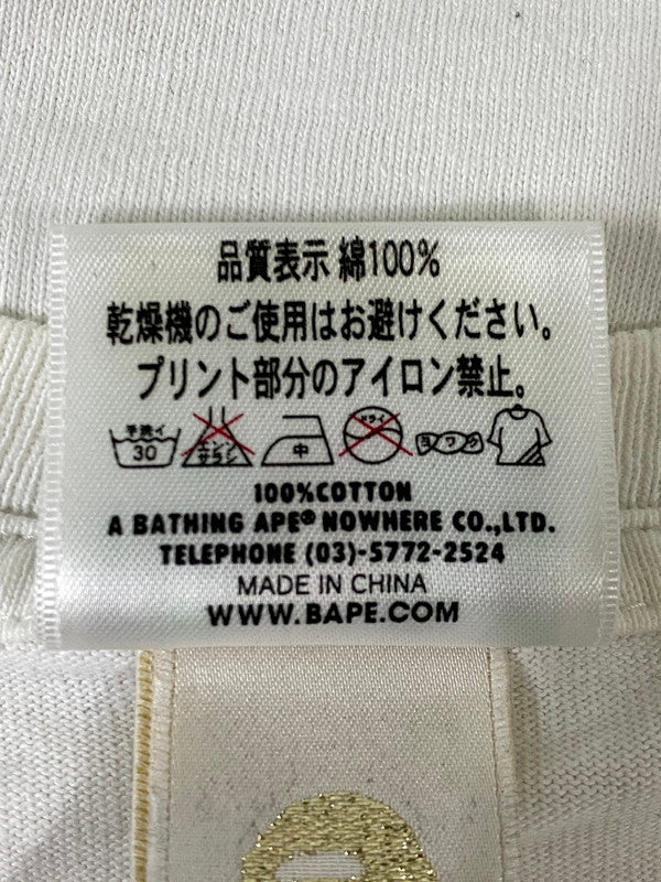 【現状渡し品】【メンズ】 A BATHING APE アベイシングエイプ MILO PRINT TEE マイロ プリント Tシャツ 142-260721-zi-25-min サイズ：M カラー：ホワイト 万代Net店